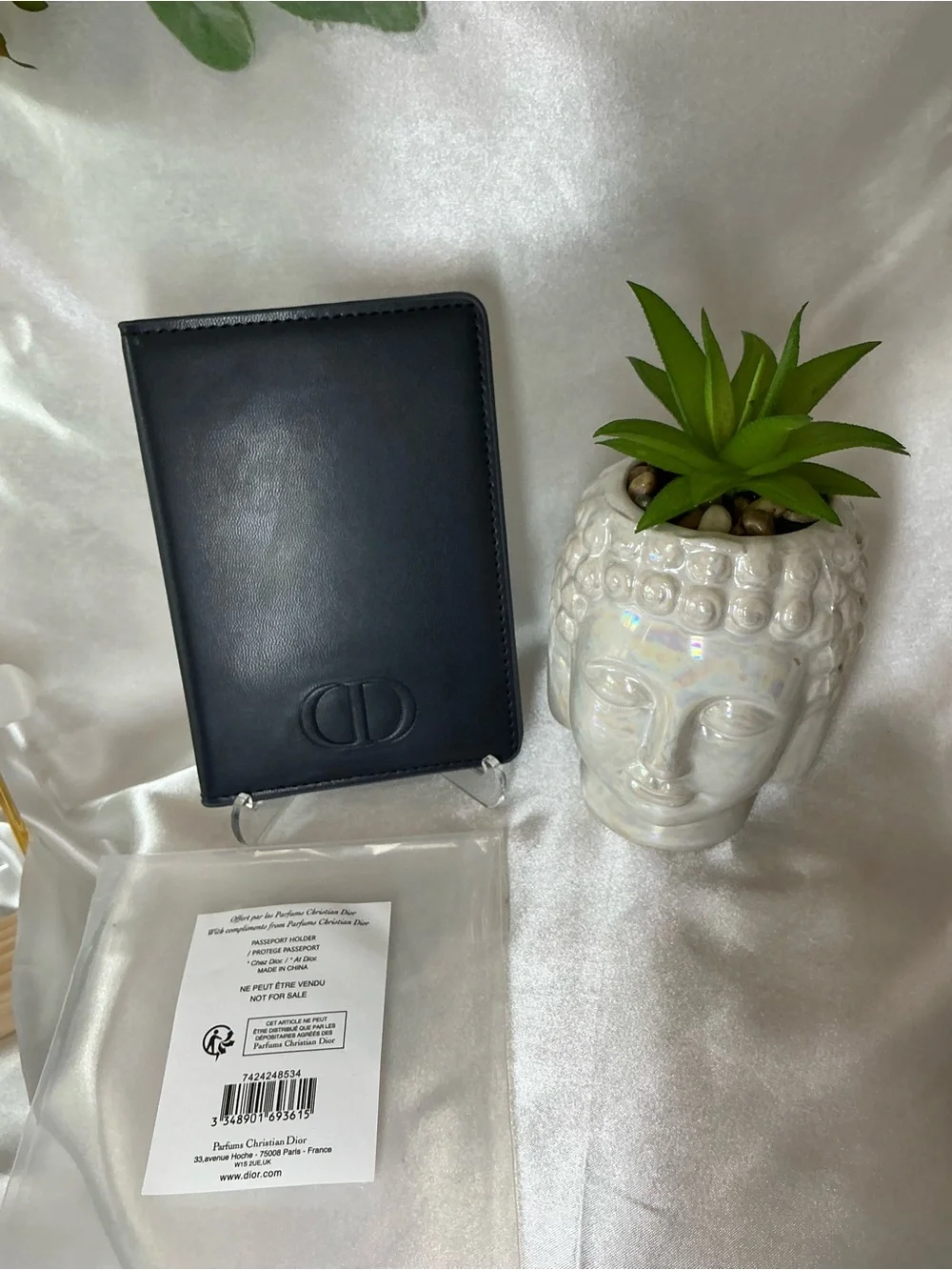New Gift W Purchase Dior Black Leather Card & Passport Organizer